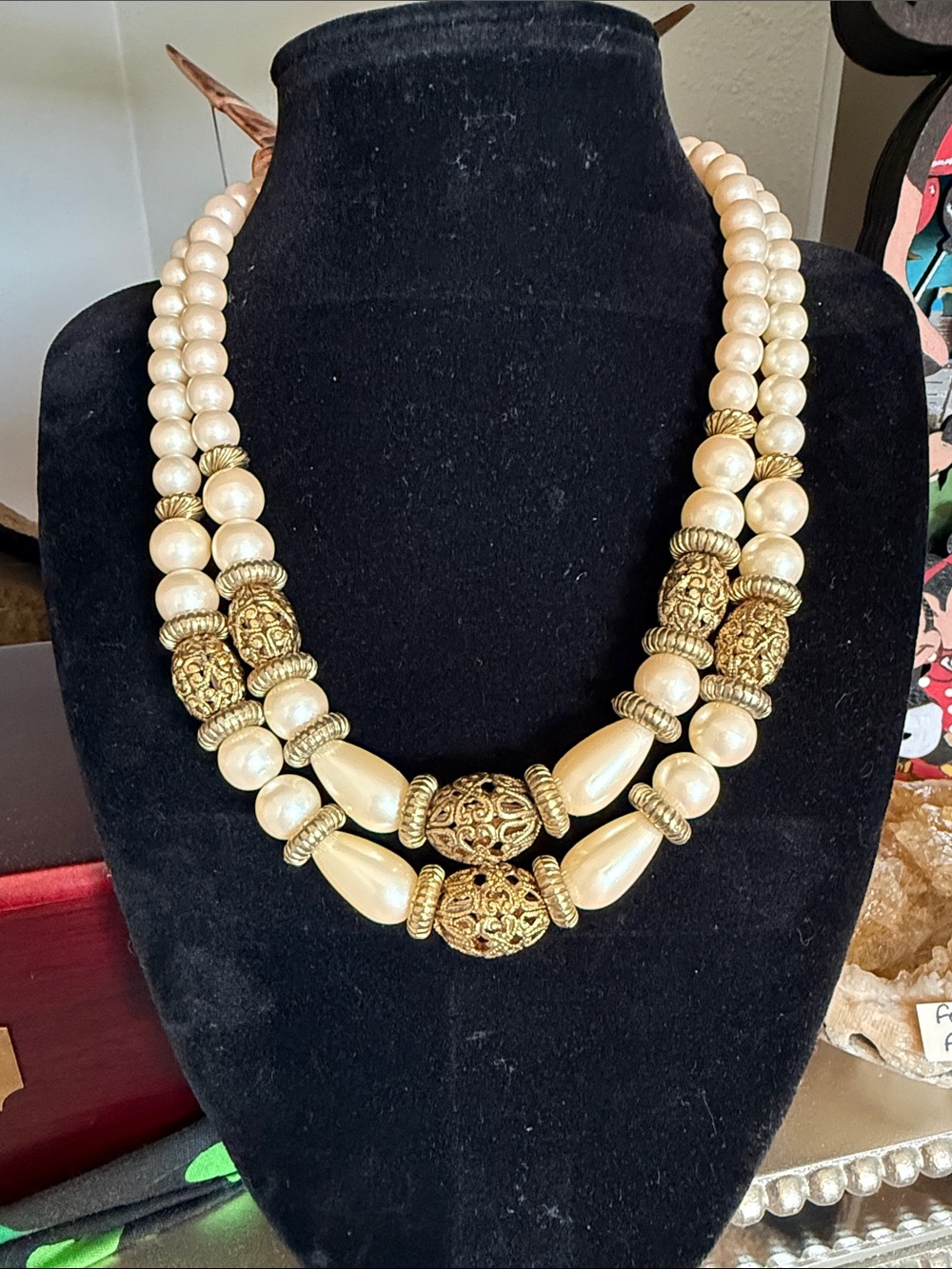 Vintage 1928 Double Strand Pearl Necklace